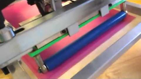 Screen Printing OHHS Rally Towels with Action Engineering Roller