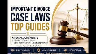 Important Divorce Case Laws