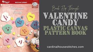 Valentine Candy Plastic Canvas Pattern Book Flip Through Video