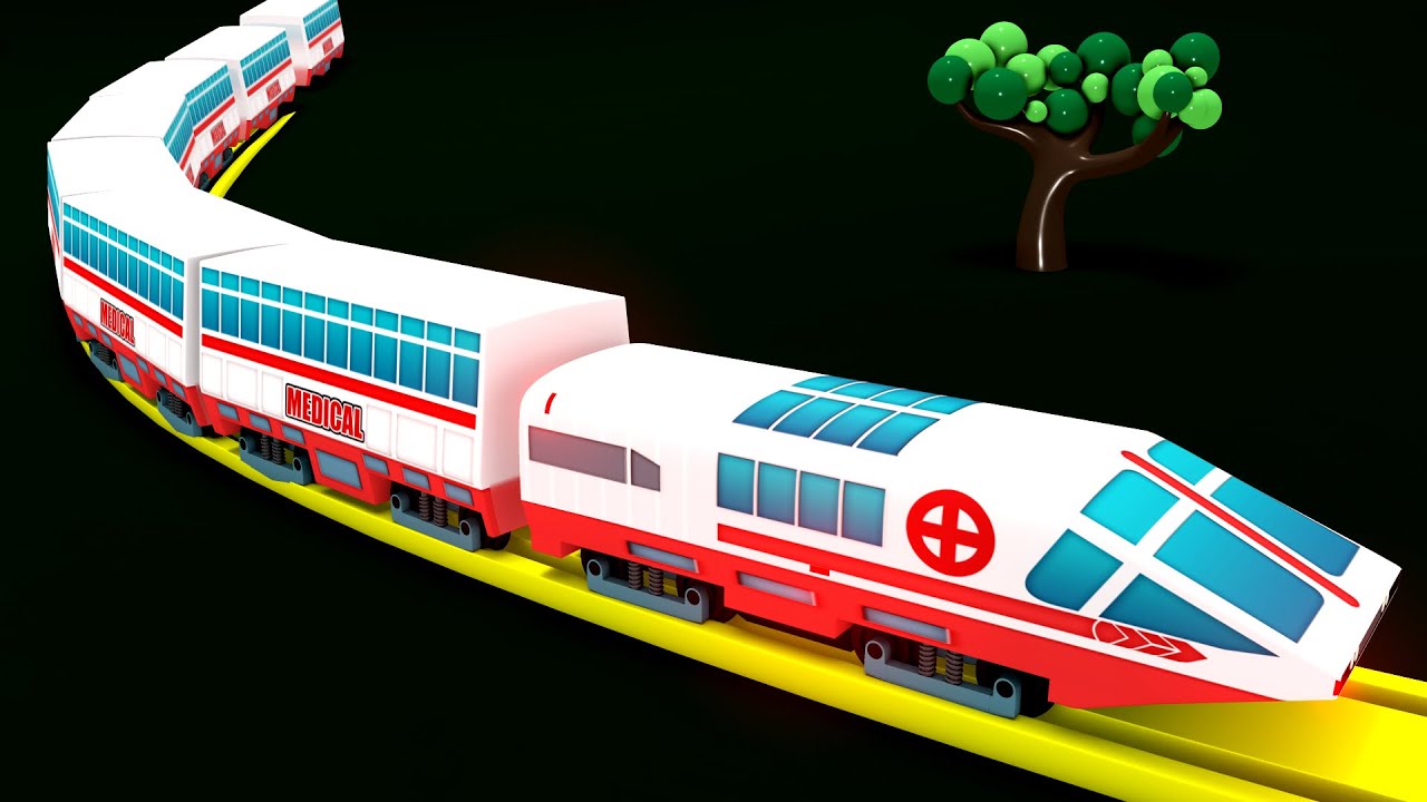 Ambulance Toy - Cartoon Train - Cartoon Kids Videos for Kids Toy Factory  Trains - YouTube