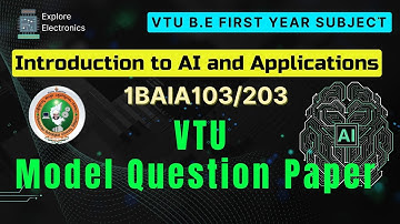 VTU Model Vraagstuk, Inleiding tot AI en Toepassingen | 1BAIA103/203 Discussie