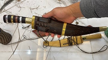 BÁN DAO MÈO THỦ CÔNG TỪ VỎ GỖ CÂY MÓC RỪNG MA (đã bán)