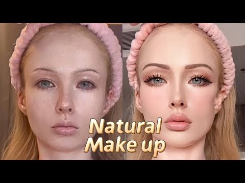 ЖЕНСТВЕННЫЙ НАТУРАЛЬНЫЙ МАКИЯЖ - ДО И ПОСЛЕ tutoreal make up Valeria Lukyanova