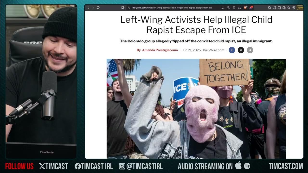 Leftist Anti-ICE Group HELPS Child Abuser Illegal Immigrant ESCAPE, The Left Is A Cult - YouTube