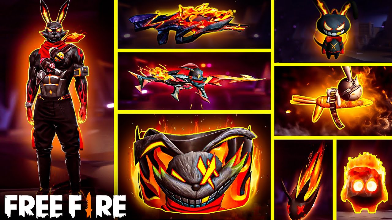 RETO: SOLO PODEMOS USAR COSAS DEL CONEJO OSCURO ⚫️🔥 FREE FIRE