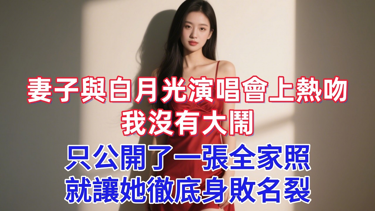 妻子與白月光演唱會上熱吻，我沒有大鬧，只公開了一張全家照，就讓她徹底身敗名裂