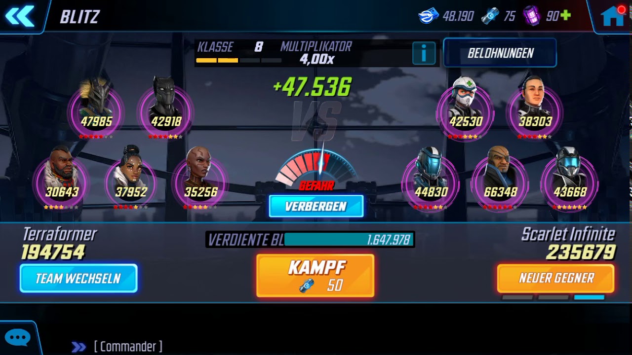 Marvel Strike Force Full Wakanda Team vs SHIELD [Blitz 8.2, loose]