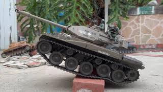 HENG LONG 1/16 RC WALKER BULLDOG TANK  - OBSTACLE TEST RUN