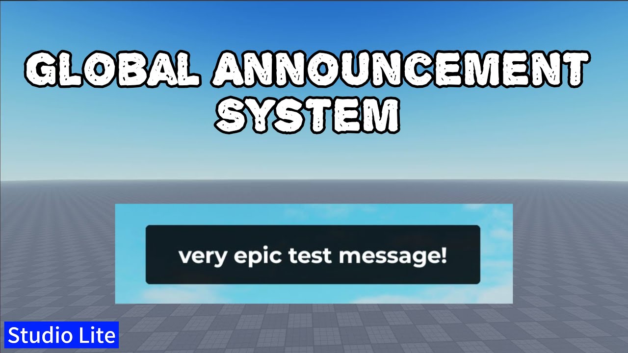 Global Announcement System | Studio Lite Tutorial