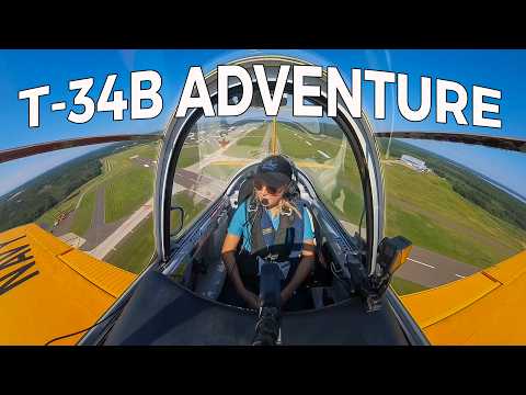 Cruising Lake Superior skies in a vintage T-34B