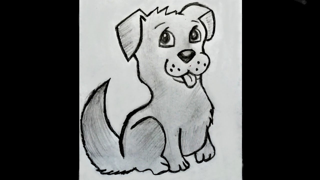 dog pencil sketch