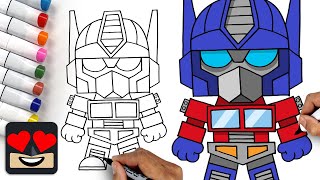 How To Draw Optimus Prime | Transformers