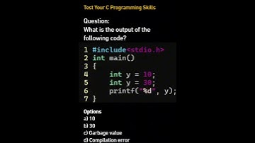 C Programming MCQ: Can You Redeclare a Variable in the Same Scope?