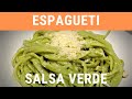 Espagueti  en salsa verde de  chile poblano.- RecetasdeLuzMa