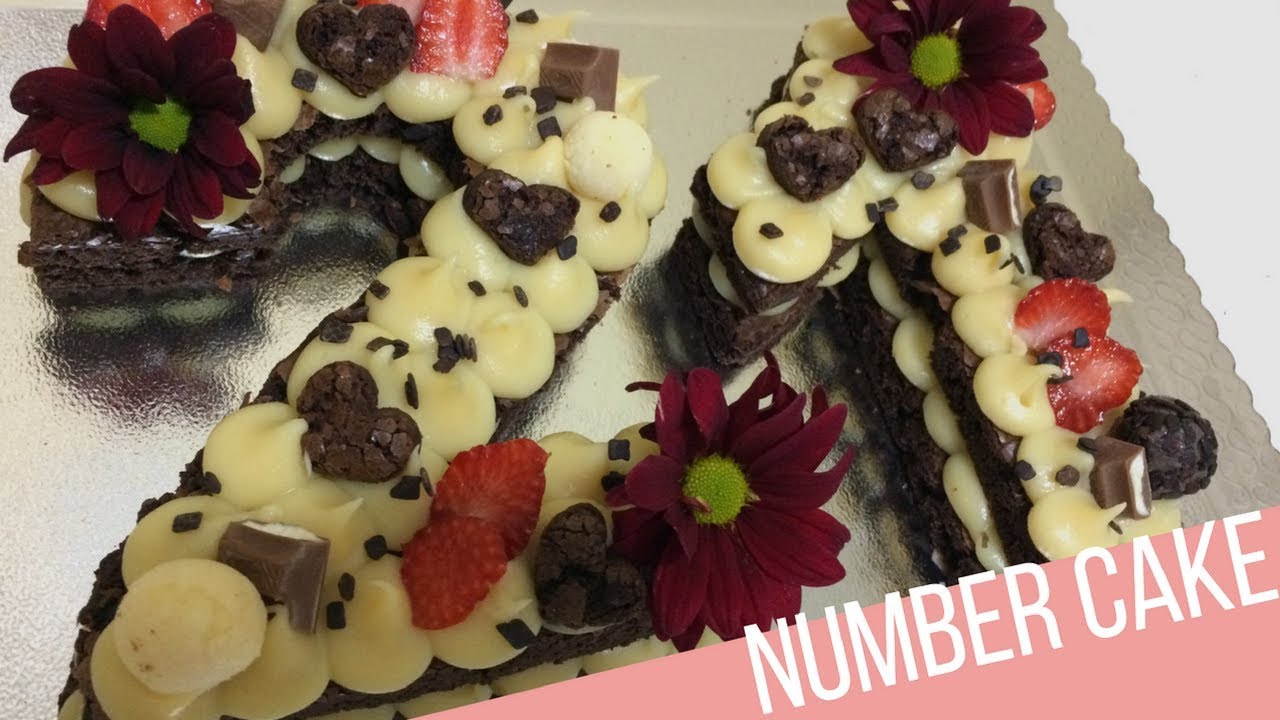 BOLO NUMERAL DE BROWNIE NUMBER CAKE