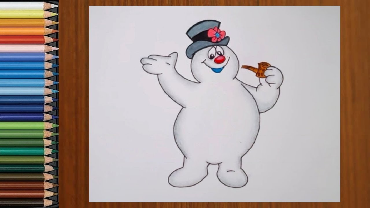 Snowman Drawing How To Draw A Snowman Frosty Easy Step By Step Youtube