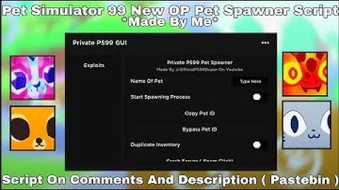 PS 99  GEM DUPE SCRIPT OFFICIAL  MADE BY ME  WORKING ALL EXECUTORS💎 PET SIMULATOR 99 PET DUPE!!