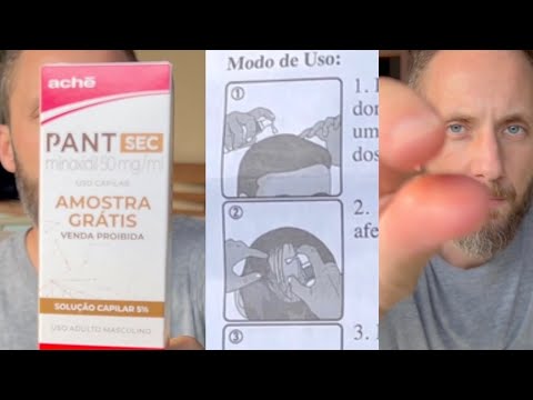 Como Usar o Minoxidil Pant SEC para Careca Bloquear a Queda de Cabelo e  Calvicie Hereditária Bula 