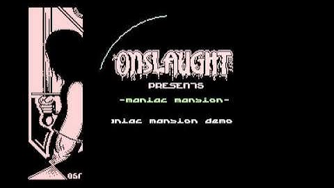 Onslaught - Maniac Mansion Demo Disk - C64 Cracktro