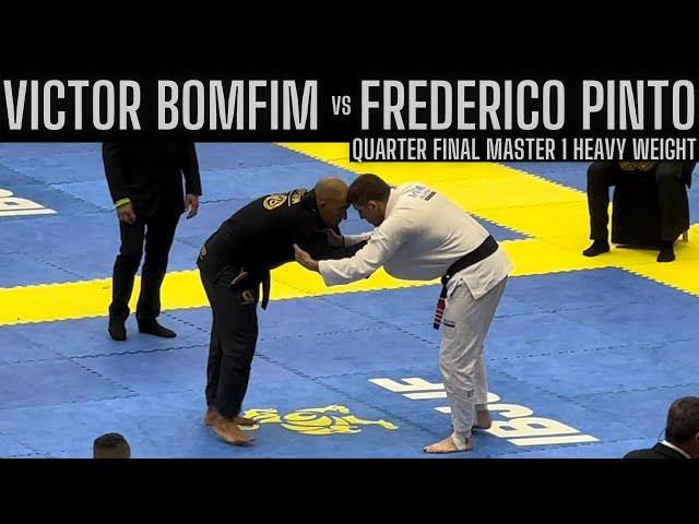 Victor Bomfim vs Frederico Pinto Quartas de Final Master 1 Pesado Brasileiro de Jiu Jitsu 2022 class=