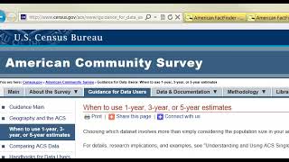 How to choose between American Community Survey Estimates
