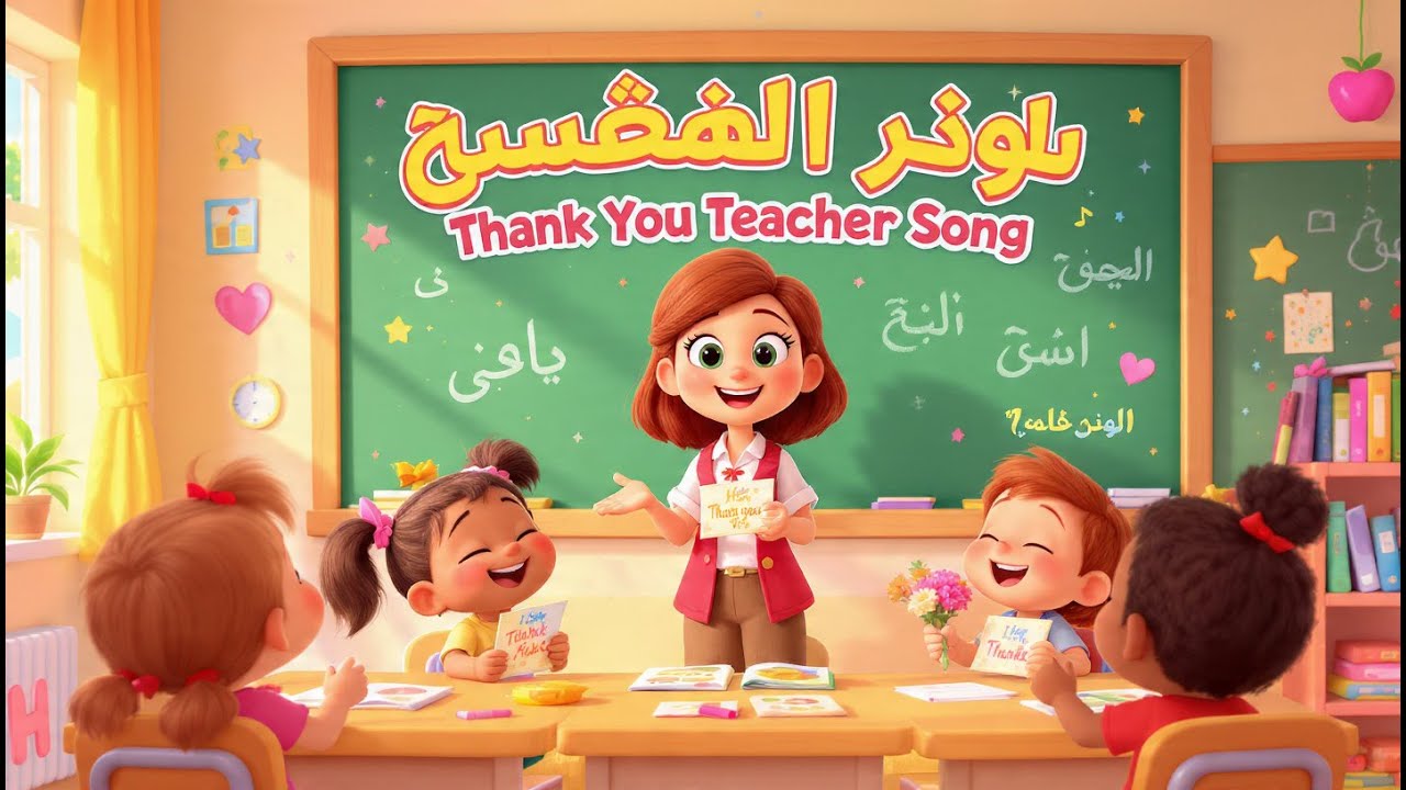 أغنية شكرًا يا معلمي | Thank You Teacher Song in Arabic for Kids ...