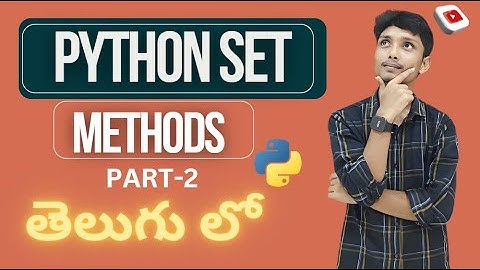 python set methods part-2 |python tutorials for beginners| #programmingwithvijay #pythonprogramming