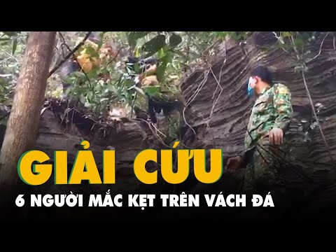 Video Giải cứu 6 phụ nữ và trẻ em mắc kẹt trên vách đá khi... - youtube