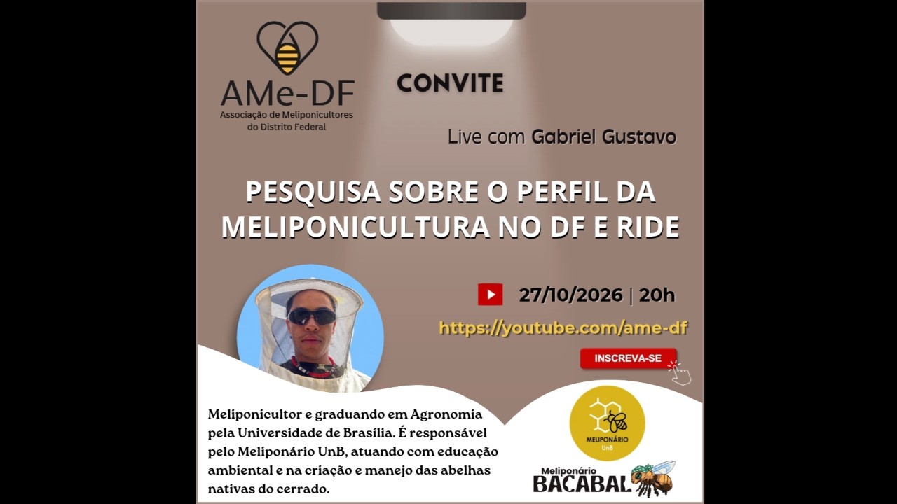 Pesquisa sobre o perfil da meliponicultura no DF e RIDE