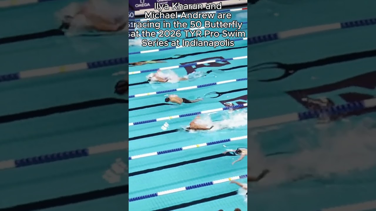 Michael Andrew and Ilya Kharun Face Off in the 50 Butterfly at the 2026 TYR Pro Swim Series #swim
