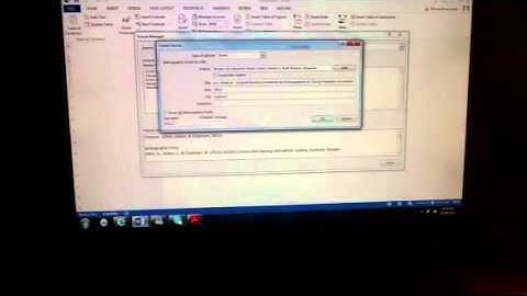 How to create a reference master list in Microsoft word 365