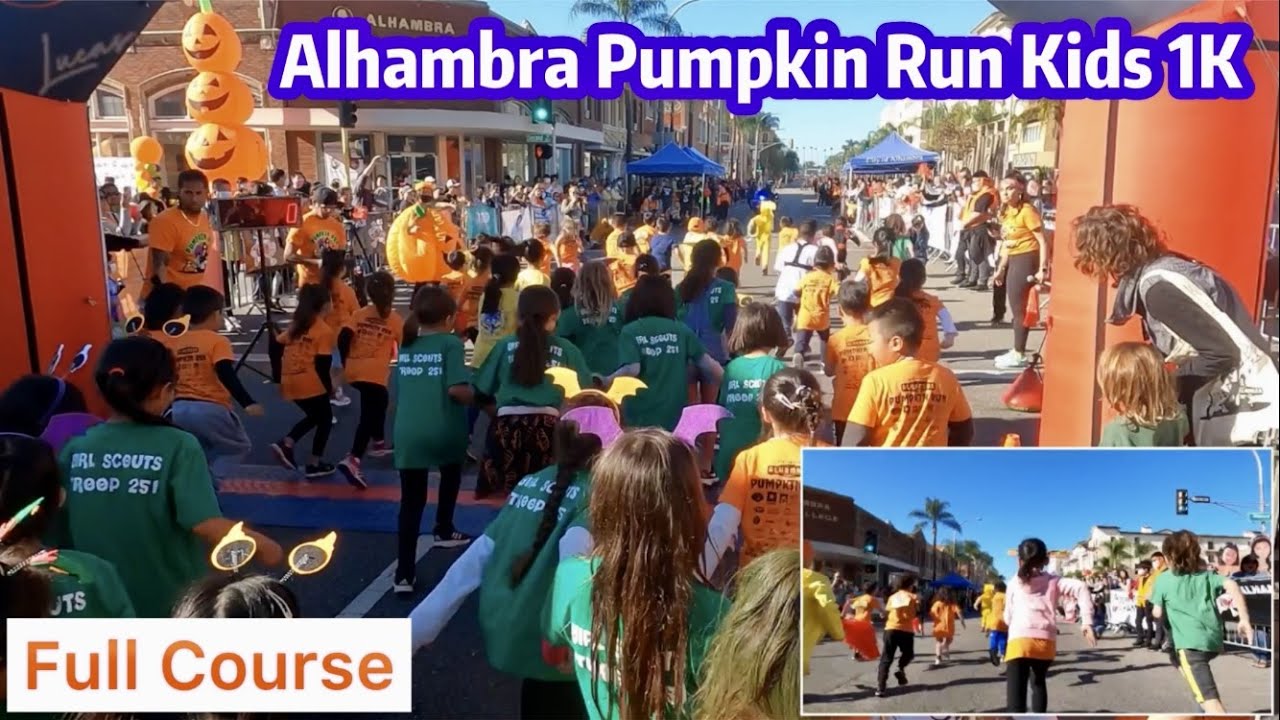 2022 Alhambra Pumpkin Run Kids 1K (Full Course) YouTube