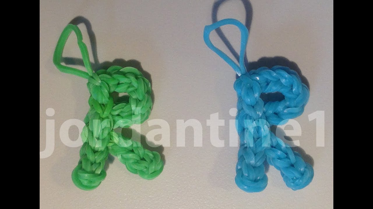 Skinny Letter R Alphabet Charm - Rainbow Loom, Wonder Loom - YouTube