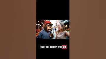 AI Monkey Interviews Girl in American Street Market 🎤🍌 Funniest Podcast You’ll Watch Today!
