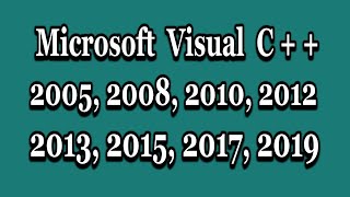 Полный набор Microsoft Visual C++ 2005, 2008, 2010, 2012, 2013, 2015, 2017, 2019 установка