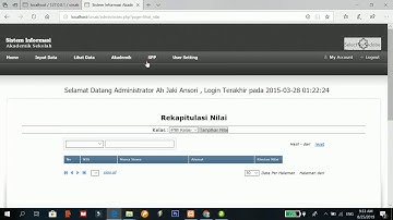 Demo Pembuatan Aplikasi Web Akademik Sekolah mysql