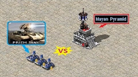 Prism Tanks vs Mayan Pyramid - Red Alert 2