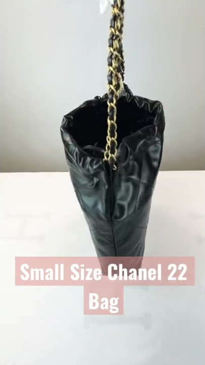 Small Size Chanel 22 Bag Black Shiny Calfskin with Antique Gold Hardware 😍  