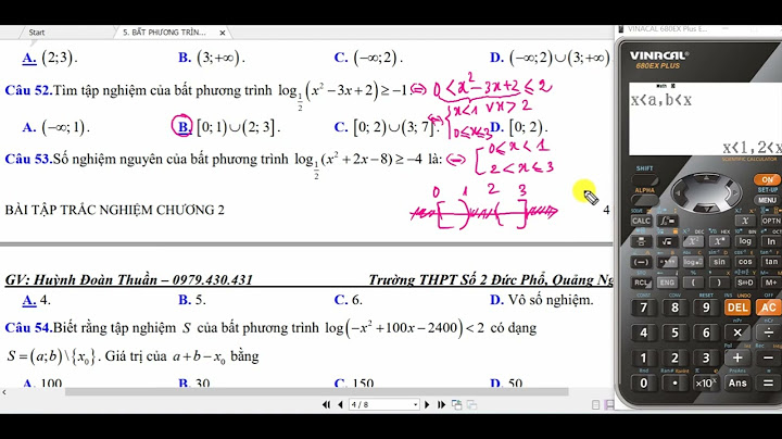 Bài tập trắc nghiệm bất phương trình logarit violet năm 2024