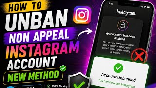 Instagram Non Appeal Account Unban Trick 🔥 100% Working
