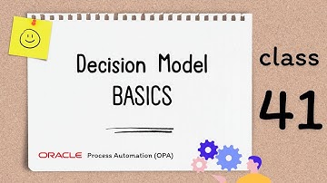 OPA 41, Basics of Decision Model in Oracle Process Automation, OPA, Decision Model