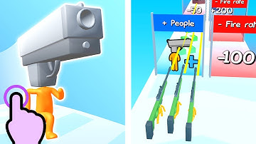 Gun Head Run - Gun Head Weapon Stickman Run - All Levels iOS Android GamePlay #2