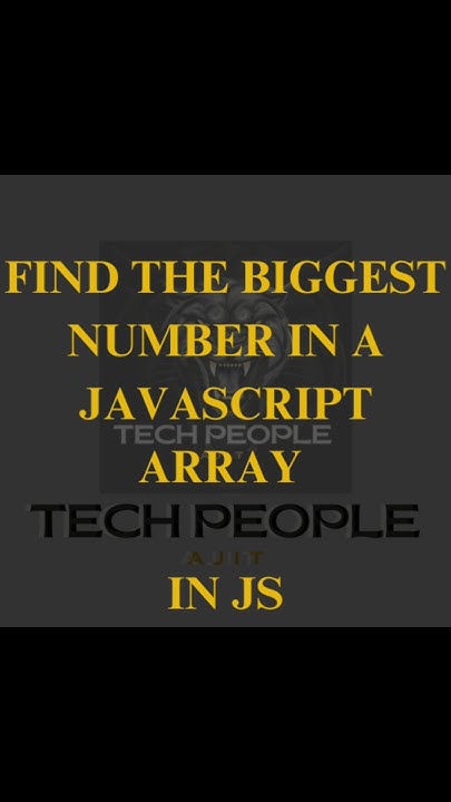 Find the Biggest Number in a JavaScript Array in 2 Easy Ways - YouTube