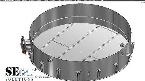 3D modeling for storage tank with Roof by SEG and Autodesk Inventor