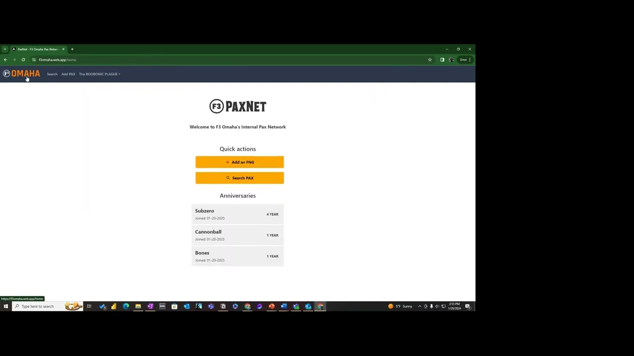 F3Omaha PaxNet Basic Tutorial - YouTube F3Omaha PaxNet Basic Tutorial - YouTube