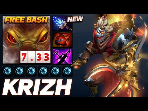 Krizh Bounty Hunter 7.33 Patch - New Shadow Walk Free Bash - Dota 2 Pro Gameplay [Watch & Learn]