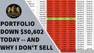 Portfolio Down $50k Today – and Why I Don’t Sell