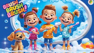 Brush Brush Brush! | Morning Routine Song for Kids | Fun 3D Cartoon