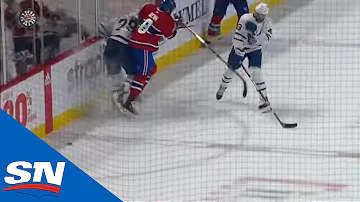 William Nylander Gets Crunched By Big Jordie Benn Hit