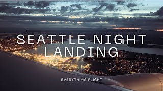 Full Stunning Night Landing in Seattle – Alaska Airlines 737 Window View Guide